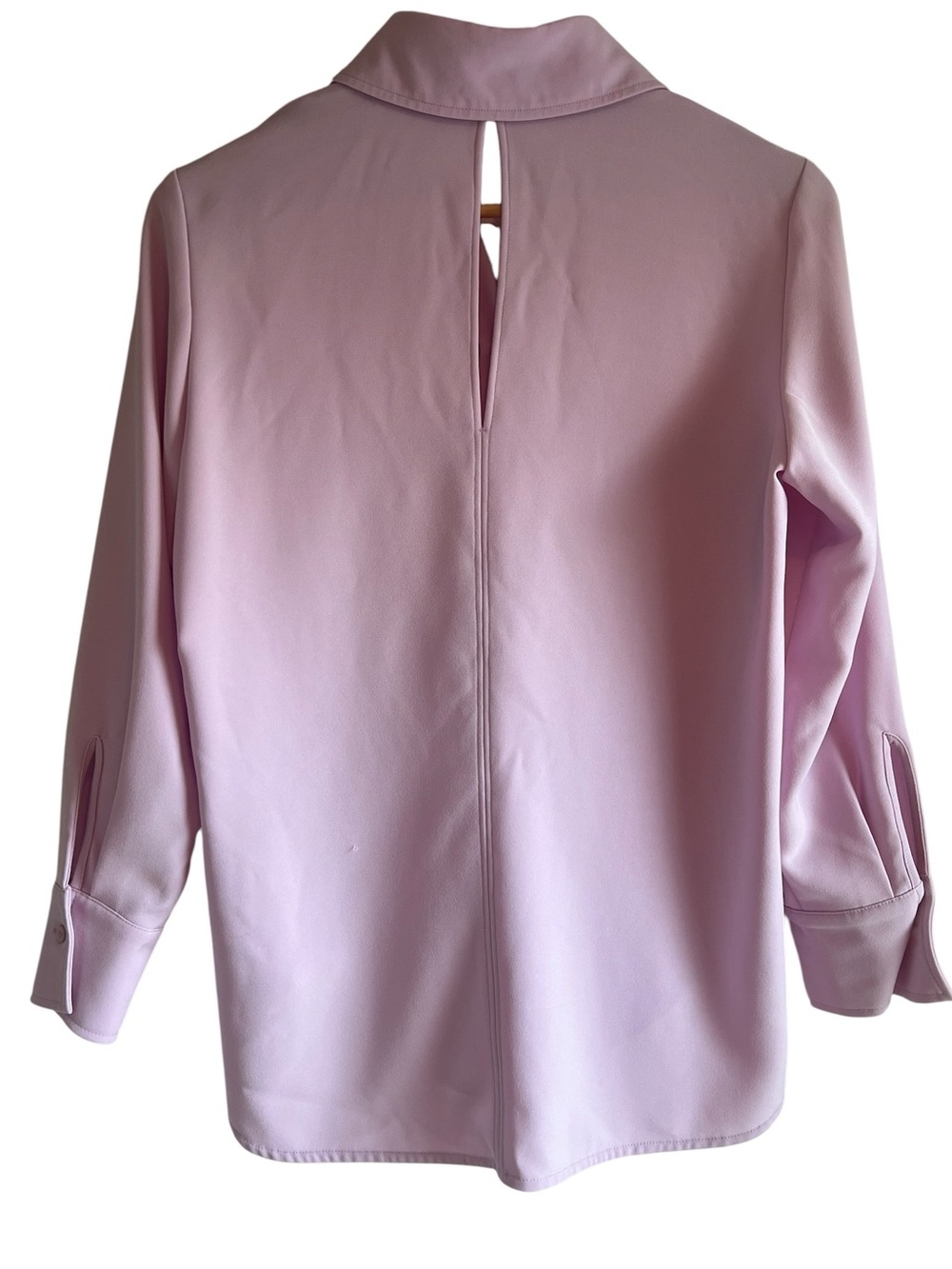 Luisa Cerano Gabardine Keyhole Crepe button down shirt Sz 6 excellent condition - Picture 10 of 15